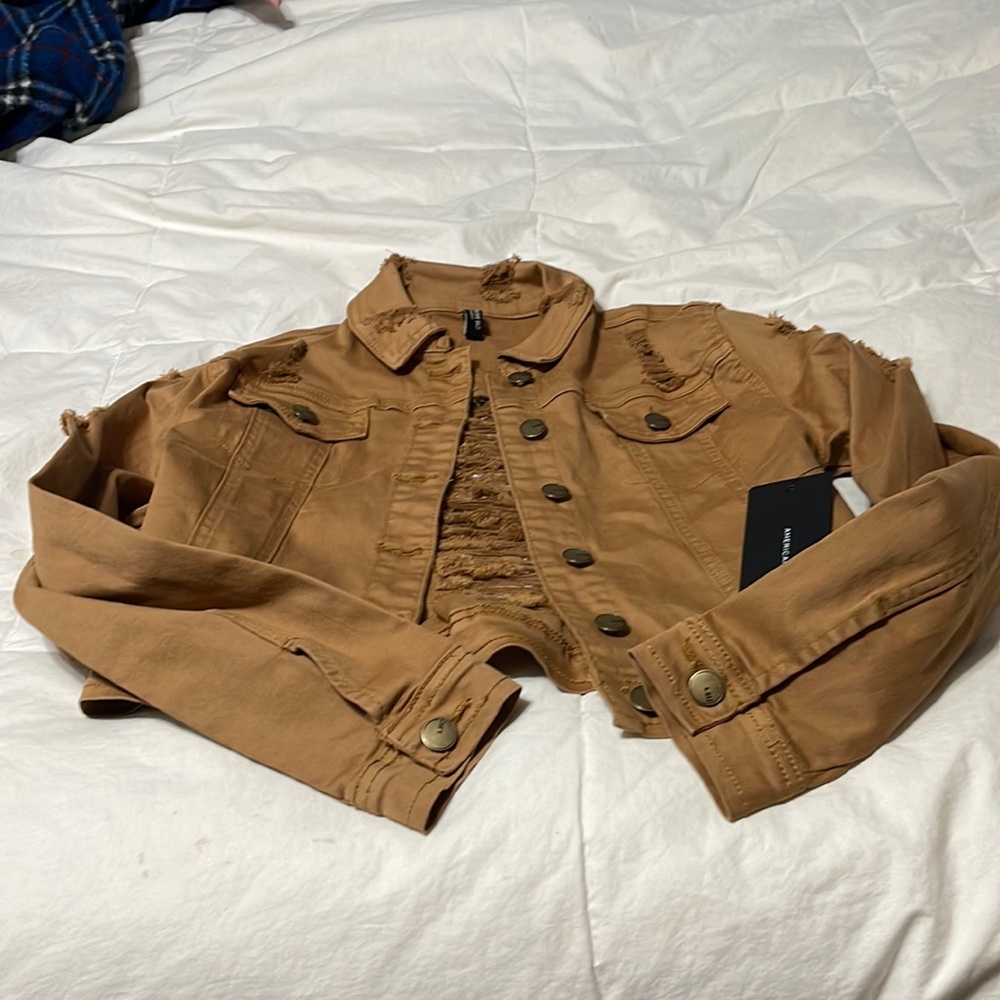 Women’s distressed brown jacket